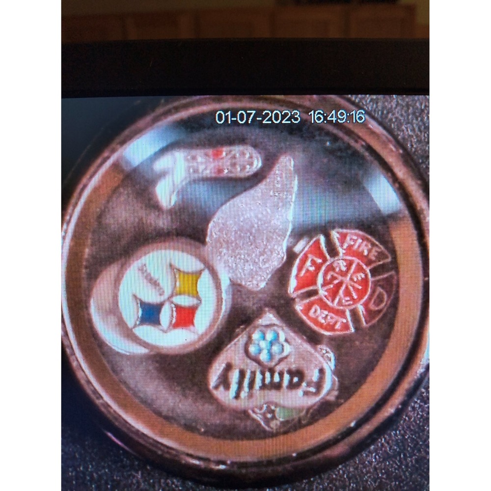 Origami Owl Pittsburgh Steelers Fire Dept Floating Charm Glass Locket Pendant M
